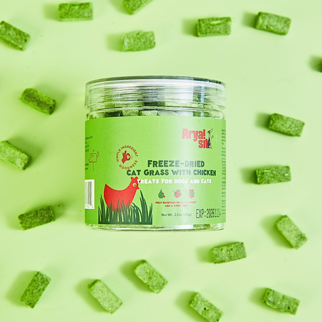Freeze-Dried Cat Grass with Chicken