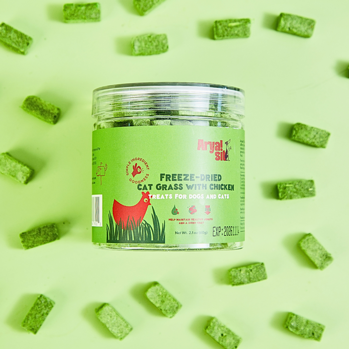 Freeze-Dried Cat Grass with Chicken