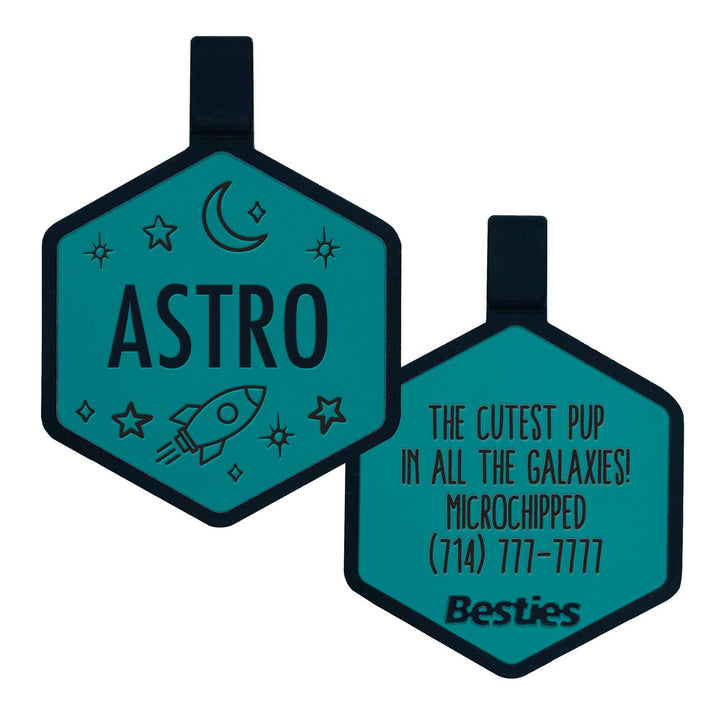 Space Cadet Silicone Dog ID Tag
