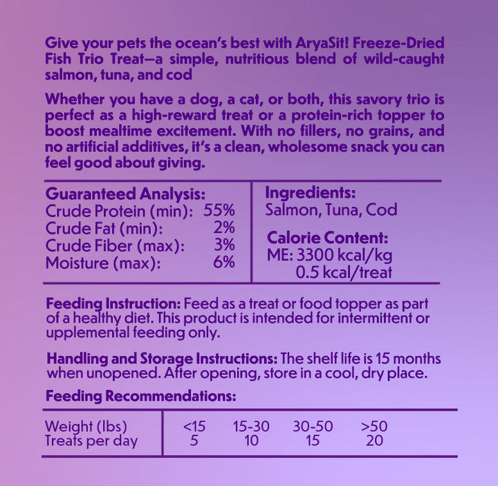 Freeze-Dried Fish Trio