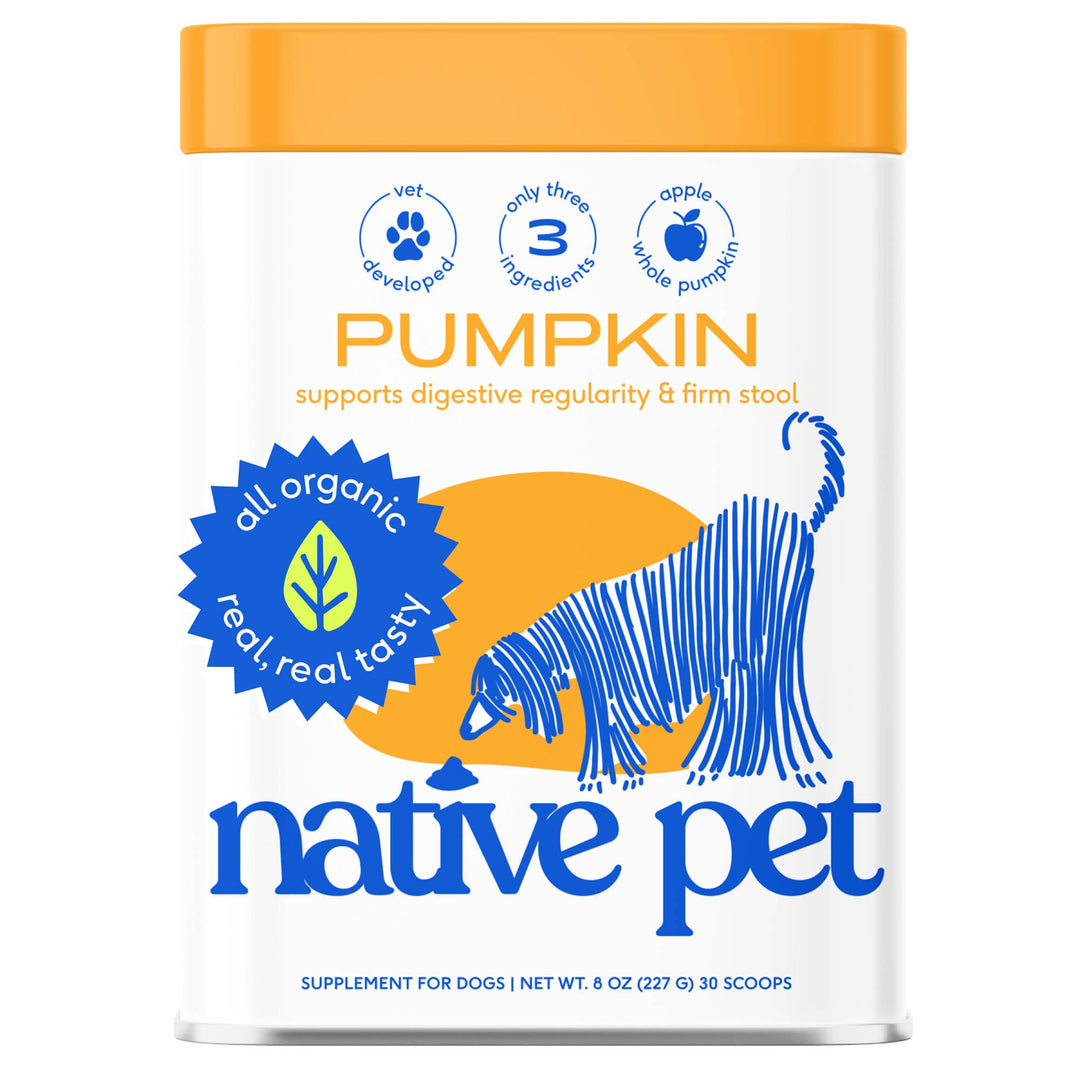 Organic Pumpkin Fiber Powder, Digestive Supplement for Dogs