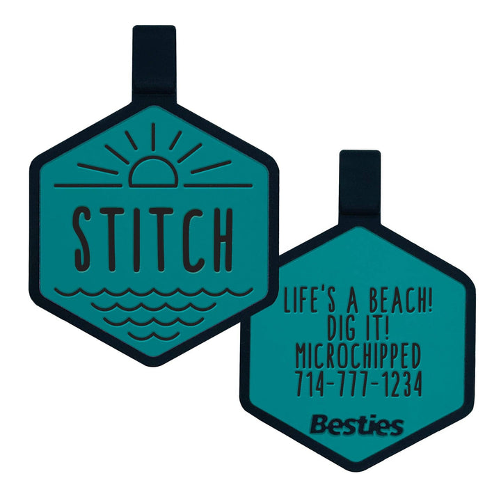 Salt and Sun Silicone Dog ID Tag