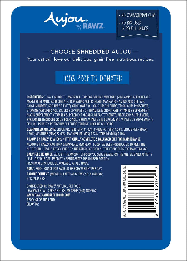 Aujou Wet Cat Food Pouch - Aku Tuna & Mackerel in Silky Broth