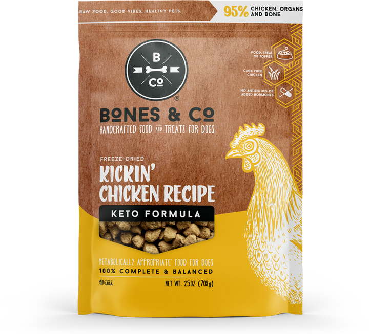 KICKIN' CHICKEN - Freeze-Dried Raw Food for Dogs