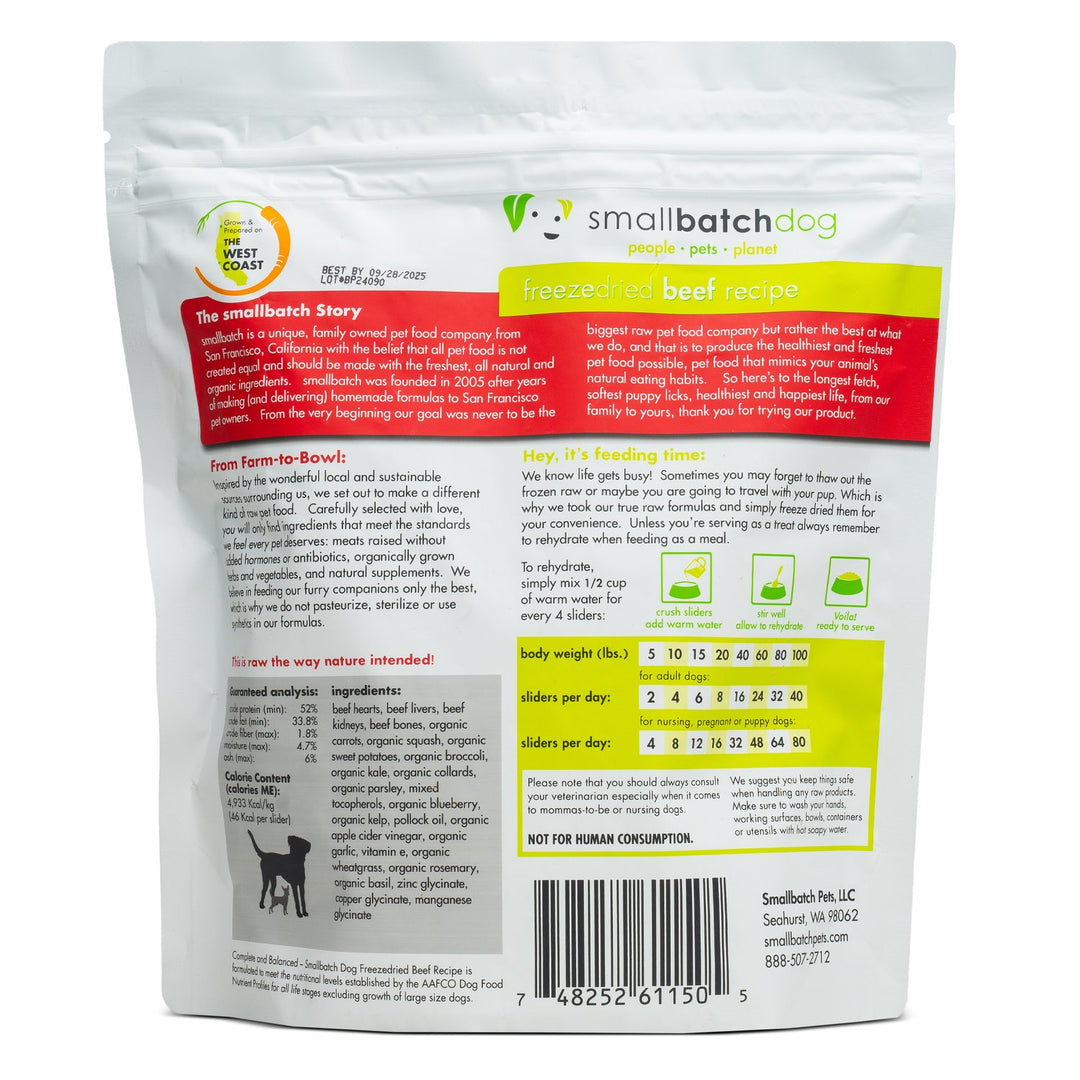 BeefBatch Freeze-Dried Raw Patties for Dogs