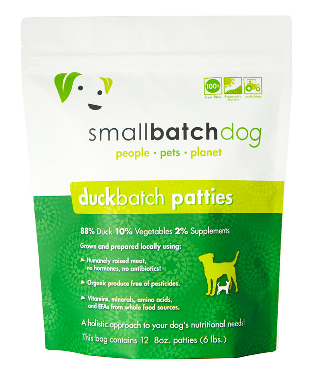 DuckBatch Frozen Raw Patties for Dogs