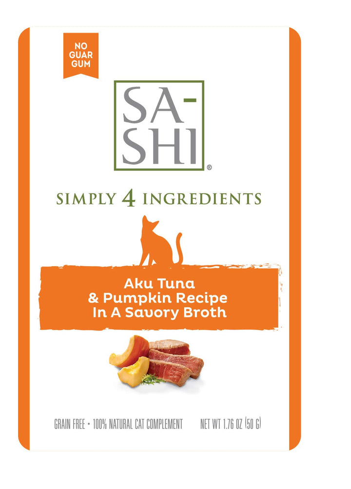 SA-SHI Aku Tuna and Pumpkin Cat Food Recipe in Savory Broth Pouch