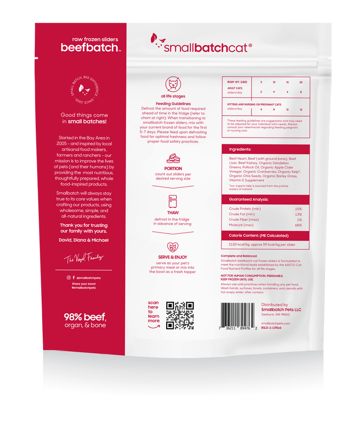 SmallBatch Frozen Raw Food for Cats