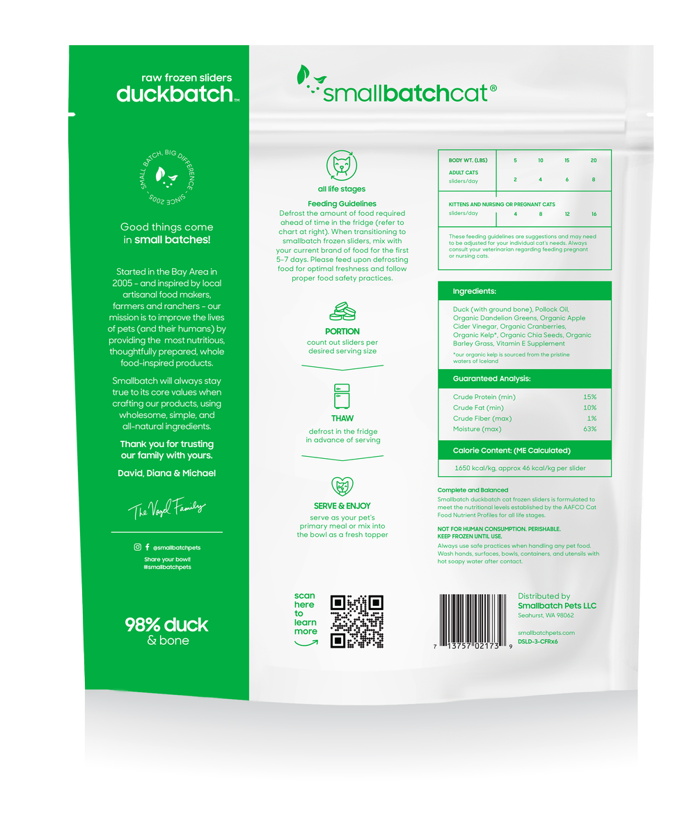 SmallBatch Frozen Raw Food for Cats