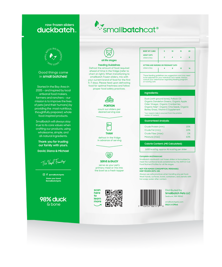 SmallBatch Frozen Raw Food for Cats