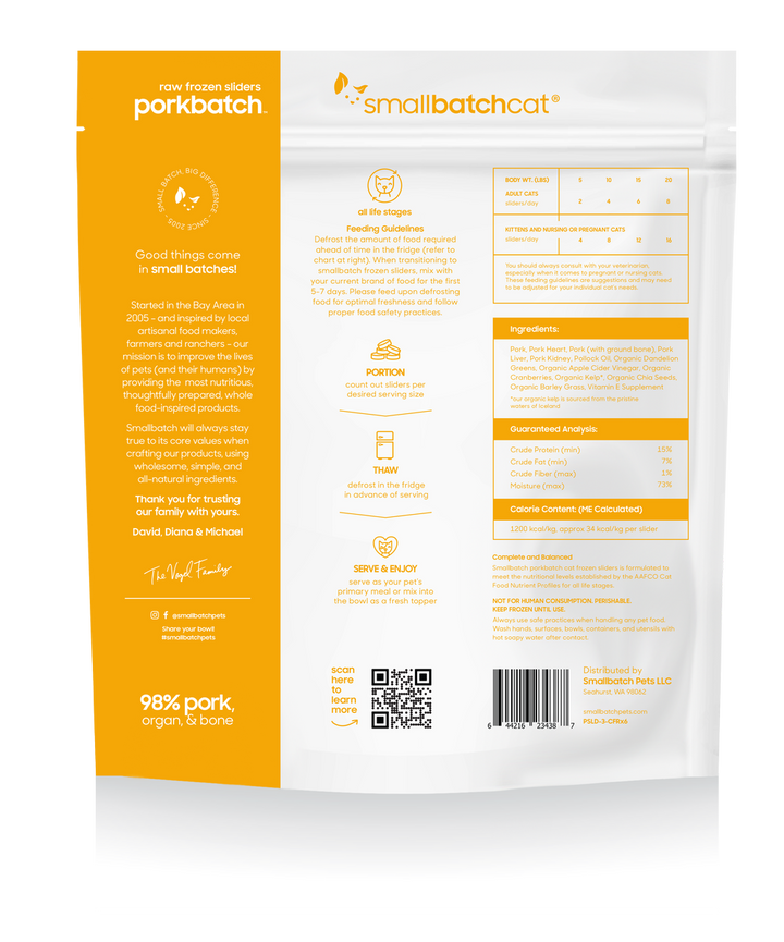 SmallBatch Frozen Raw Food for Cats