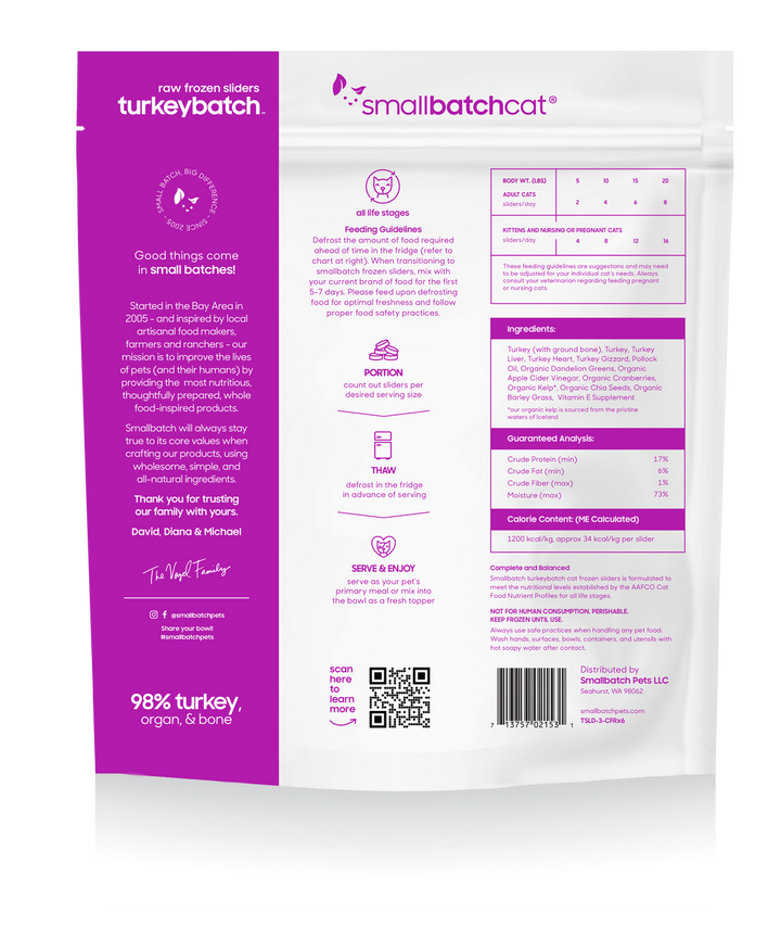 SmallBatch Frozen Raw Food for Cats
