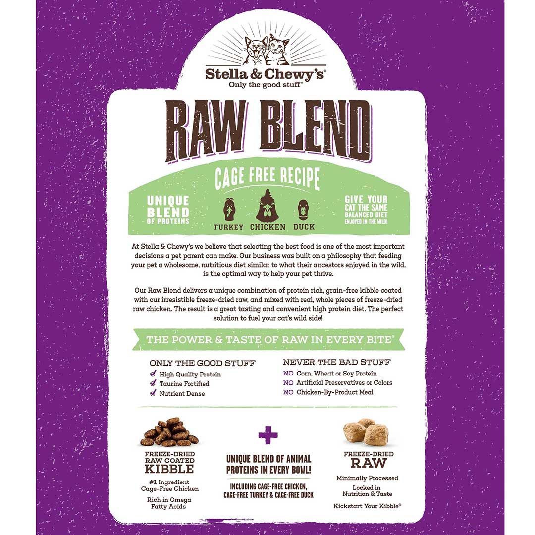 Grain-Free Cage-Free Recipe Raw Blend Kibble for Cats