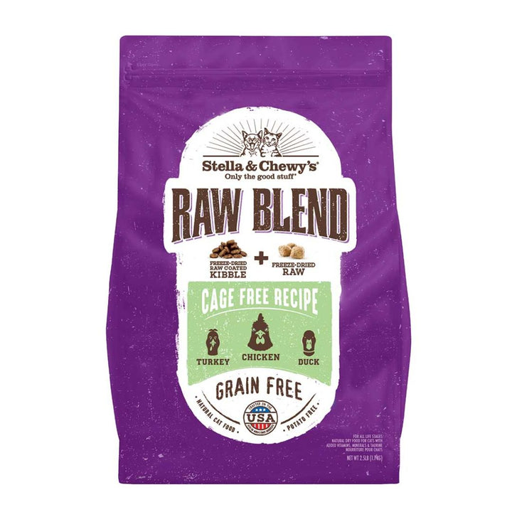 Grain-Free Cage-Free Recipe Raw Blend Kibble for Cats