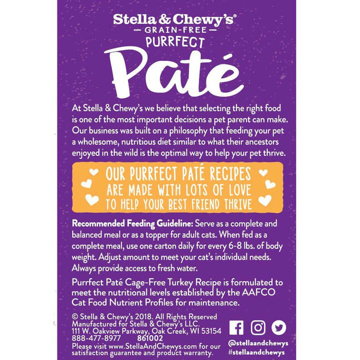 Grain-Free Purrfect Pate - Cage-Free Turkey Recipe - Wet Cat Food (5.5 oz)