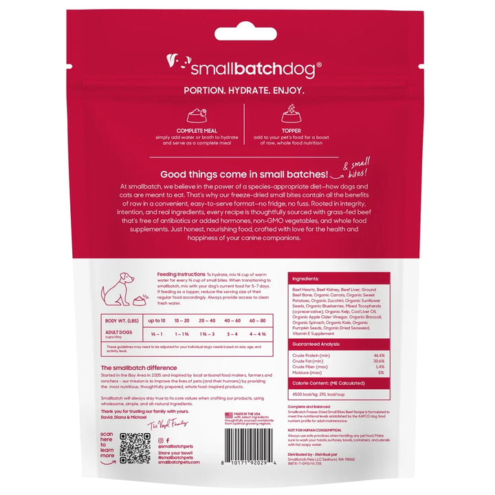 Freeze-Dried Raw Small Bites Beef Recipe