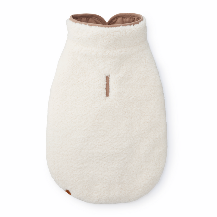 Fawn Sherpa-Lined Reversible Dog Jacket