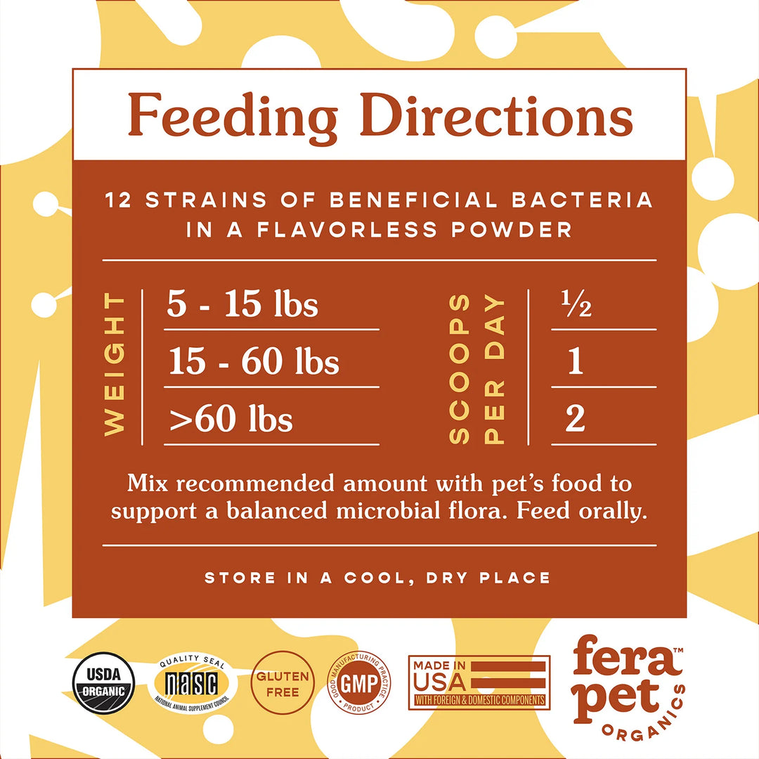 Probiotics + Prebiotics Supplement for Dogs & Cats