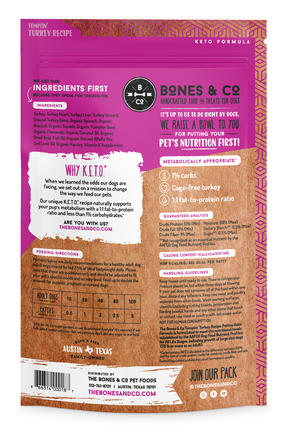Bones & Co Frozen Raw Food for Dogs