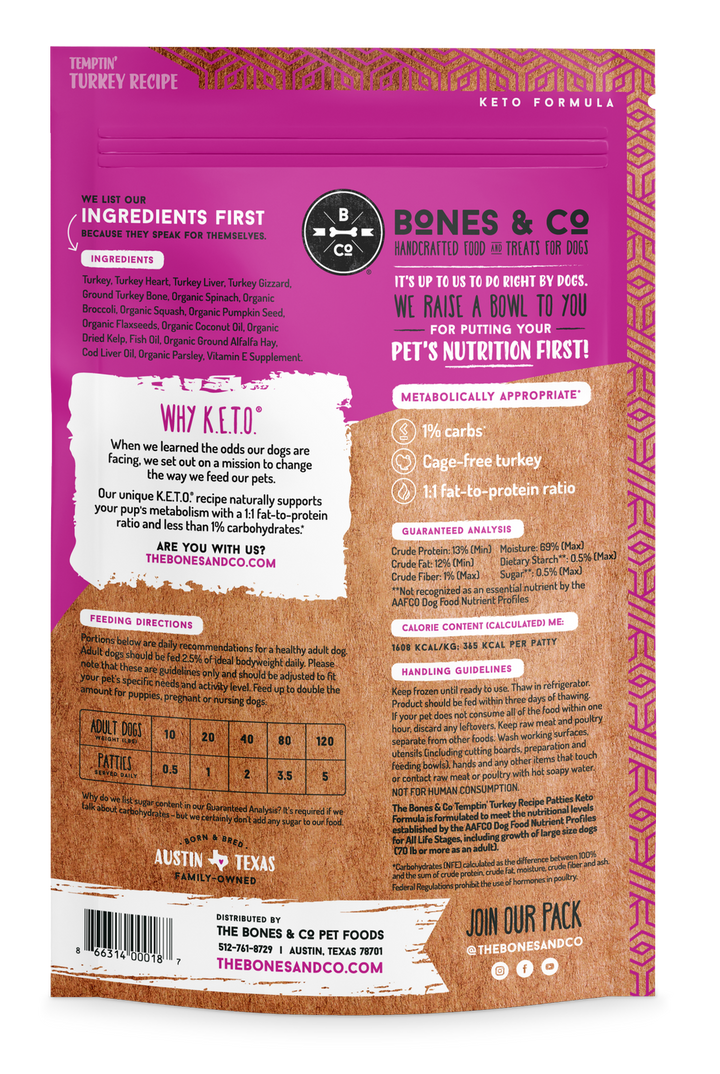 Bones & Co Frozen Raw Food for Dogs