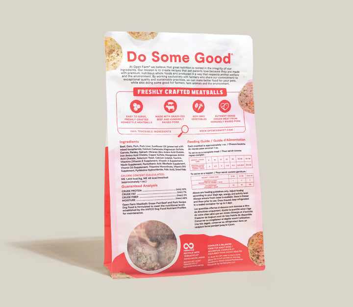 Frozen Gently Cooked Meatballs - Dog Food, Topper, Treat