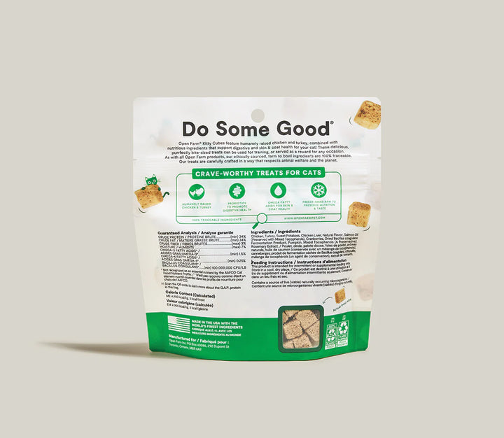 Open Farm Freeze Dried Raw Kitty Cubes Chicken & Turkey