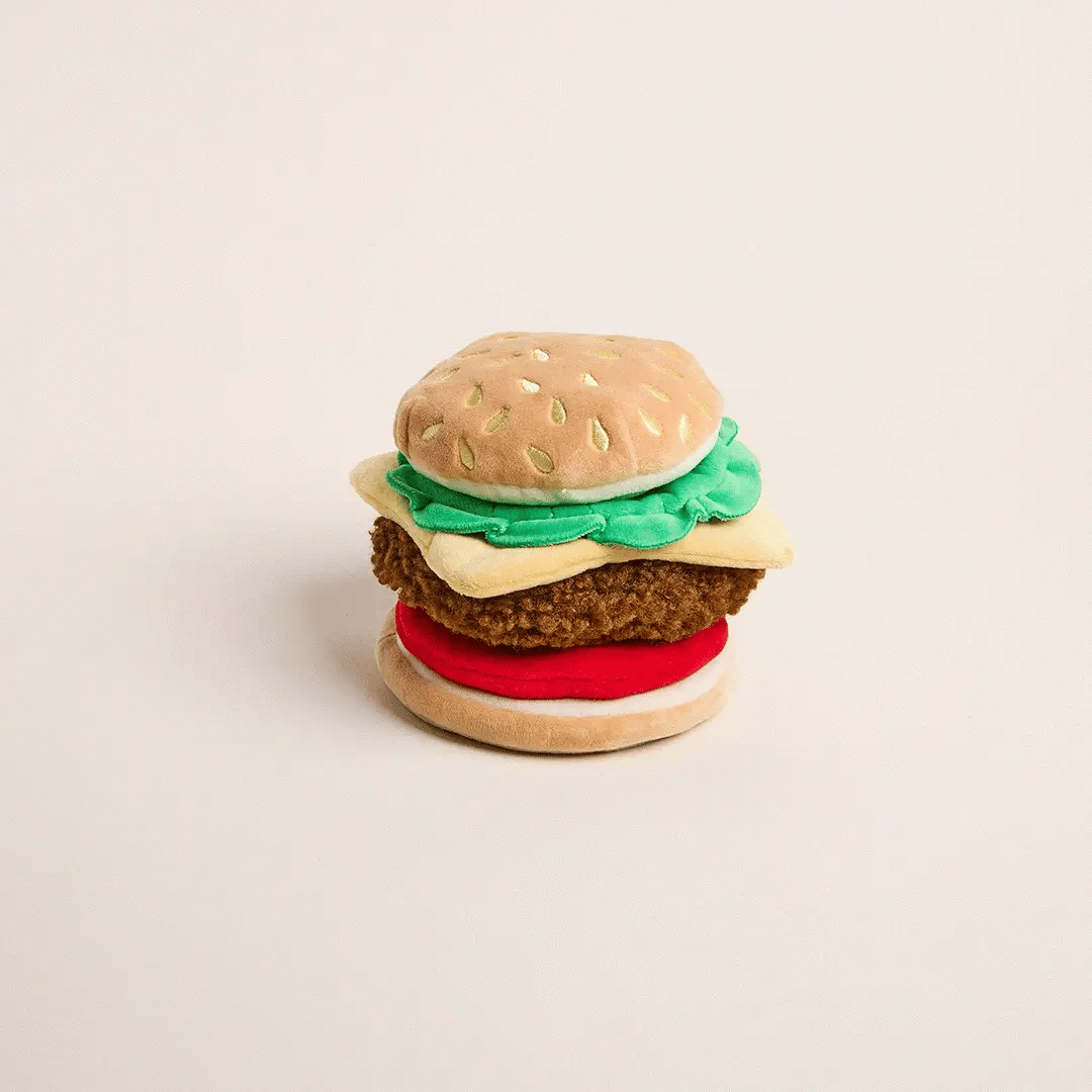 Cheeseburger Interactive Snuffle Dog Toy