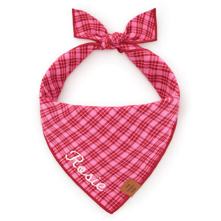 HTH x TFD Katherine Plaid Valentine Dog Bandana