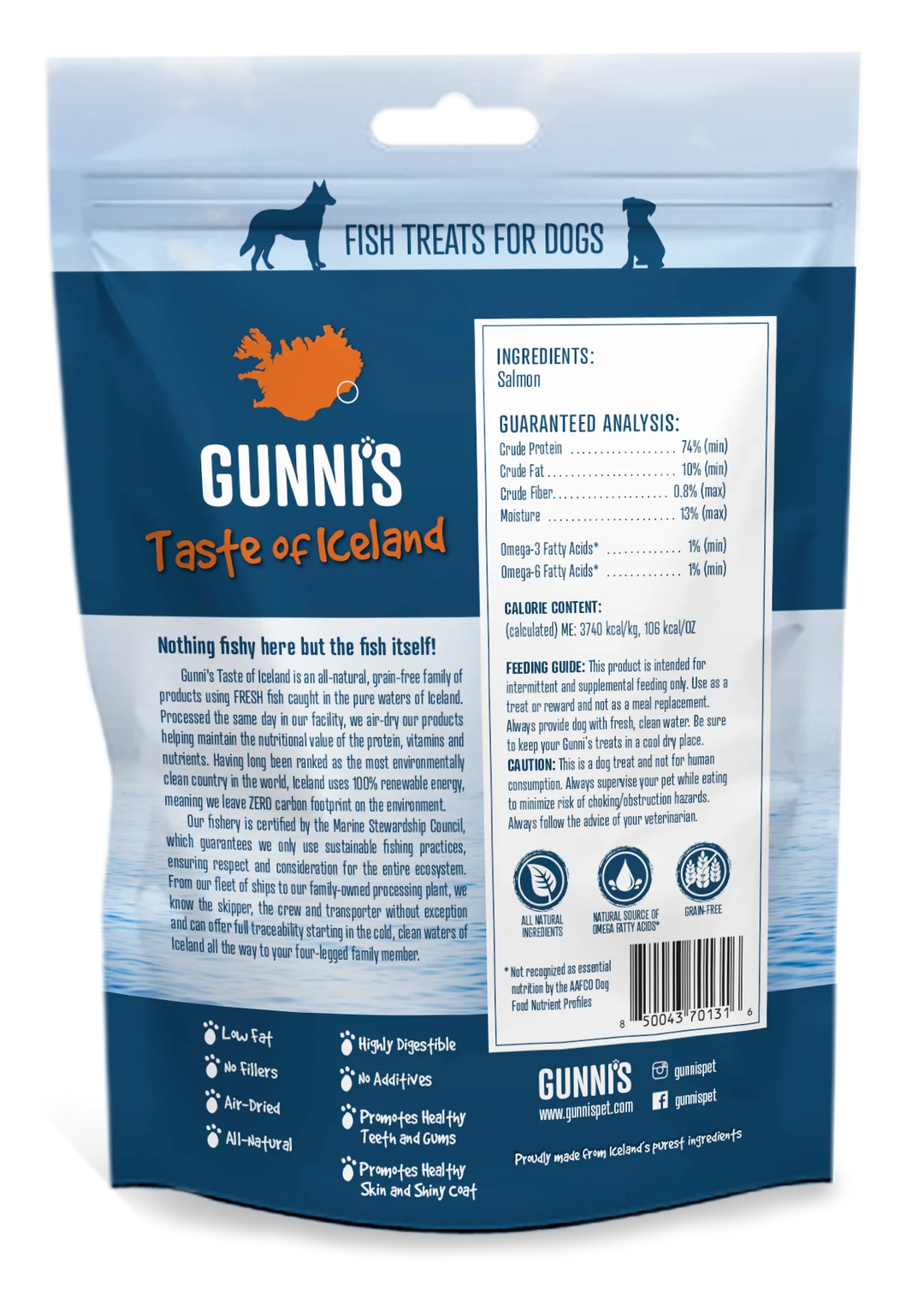 Salmon Skin Shorties - Fish Treats for Dogs & Cats (2 oz)