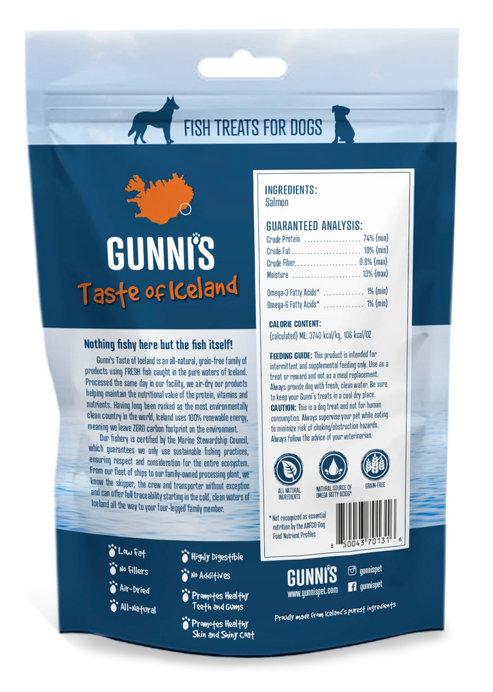 Salmon Skin Shorties - Fish Treats for Dogs & Cats (2 oz)