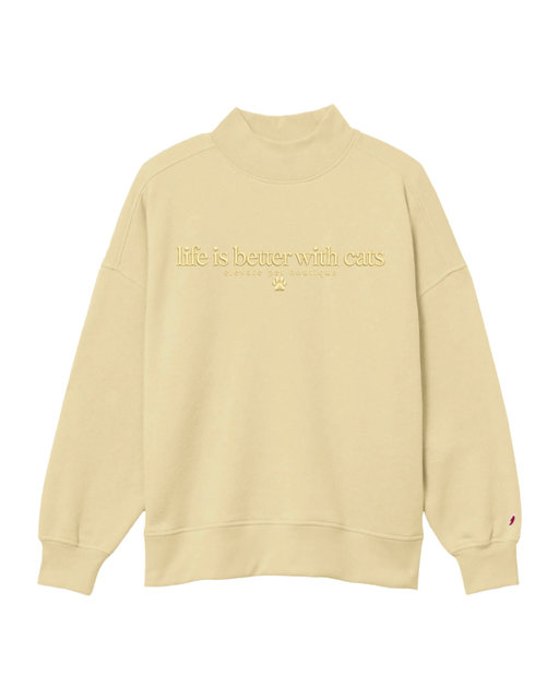 “Life is Better With” Elevate x Threaded. Mockneck Sweatshirt