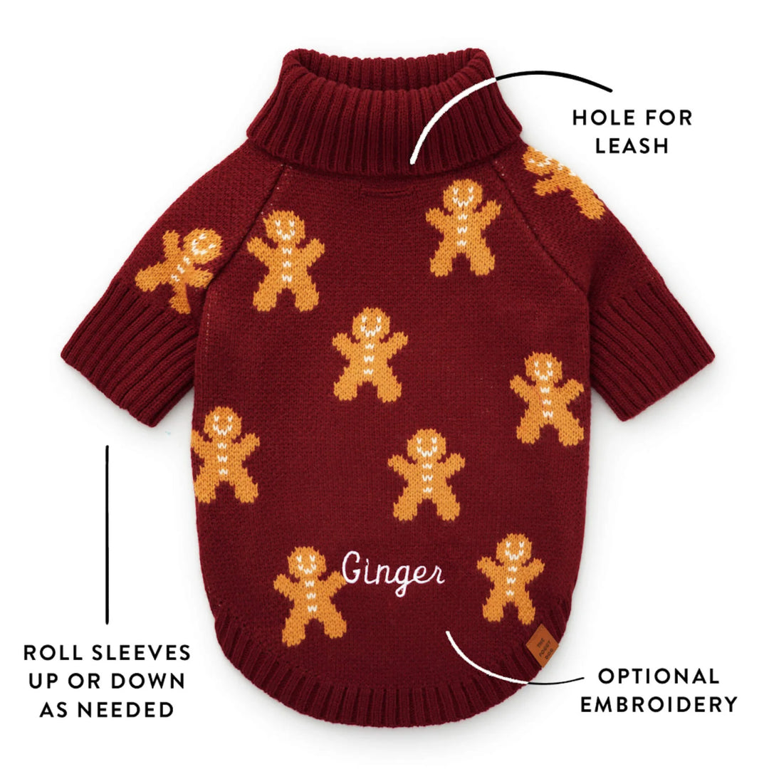 Gingerbread Man Dog Sweater