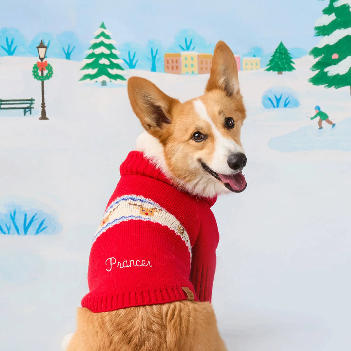 Reindeer Fair Isle Bobble Dog Sweater