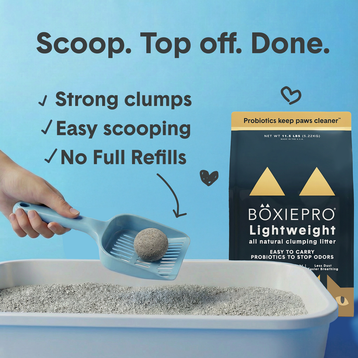 BoxiePro Air™ Self-Cleaning Probiotic Lightweight Clumping Litter