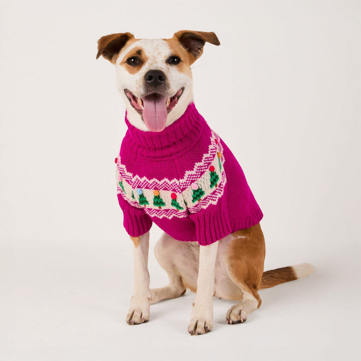 Merry and Bright Fair Isle Dog Sweater