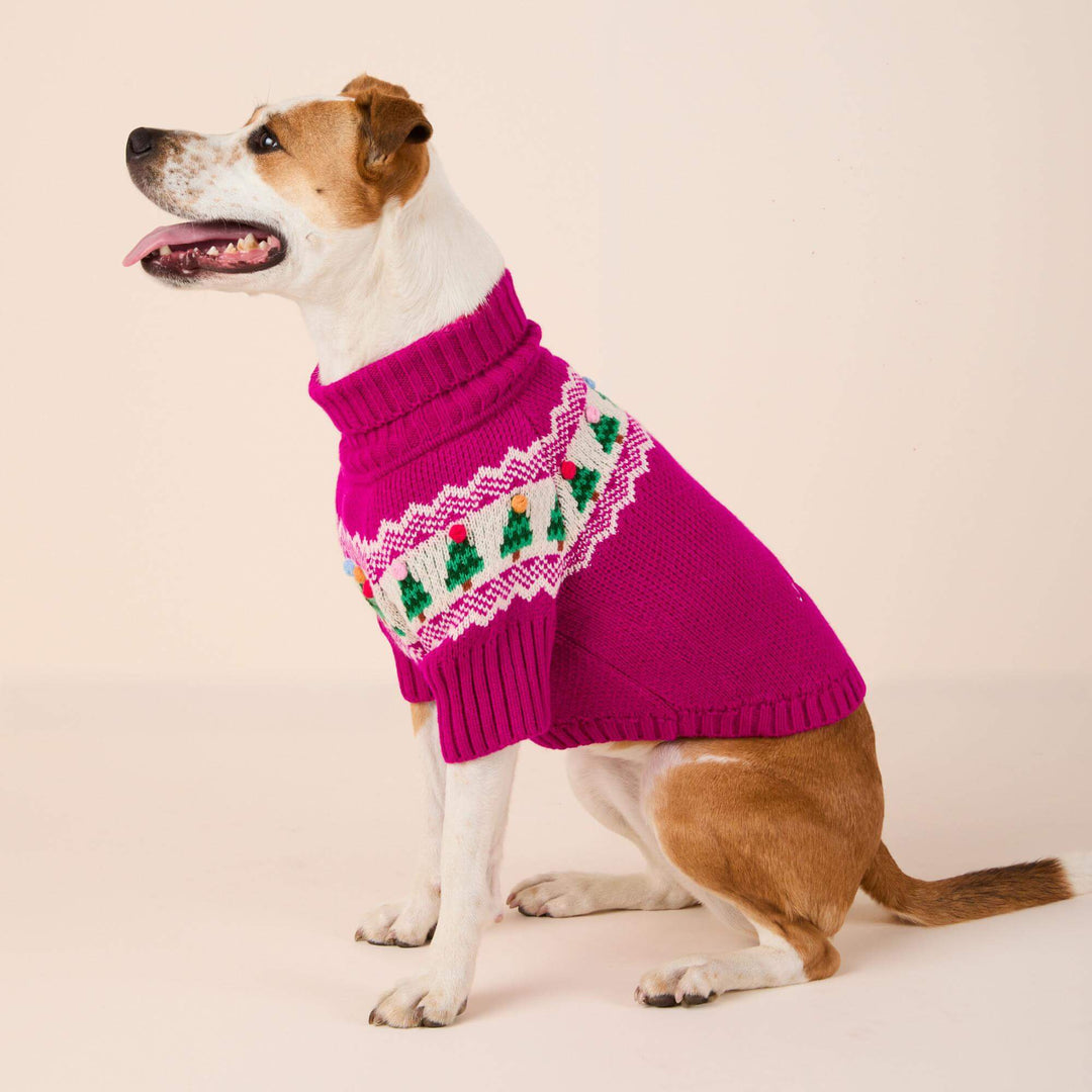 Merry and Bright Fair Isle Dog Sweater