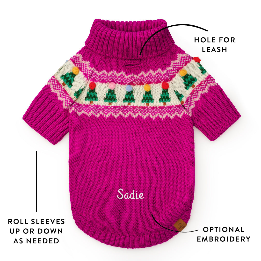 Merry and Bright Fair Isle Dog Sweater