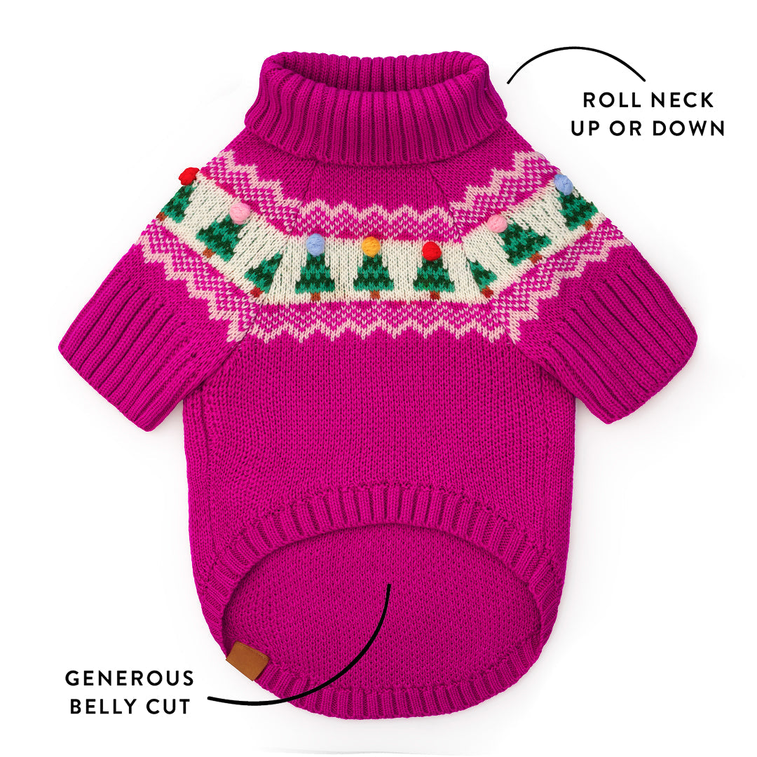 Merry and Bright Fair Isle Dog Sweater
