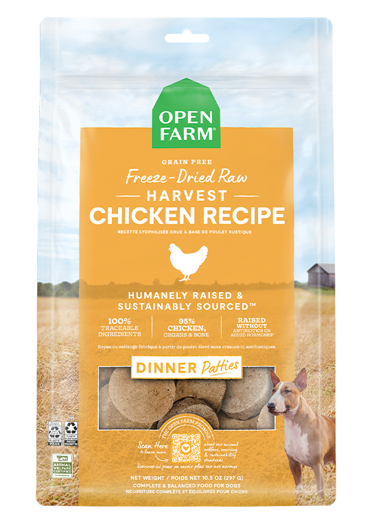 Harvest Chicken Freeze-Dried Raw Patties for Dogs