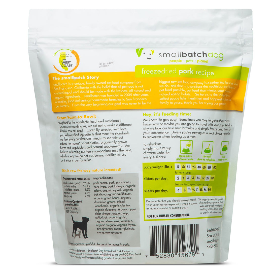 PorkBatch Freeze-Dried Raw Patties for Dogs