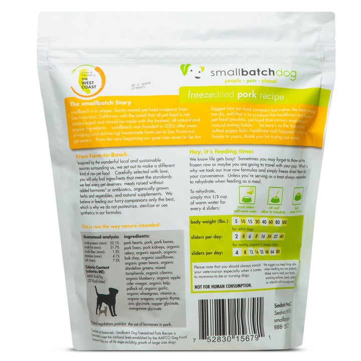 PorkBatch Freeze-Dried Raw Patties for Dogs