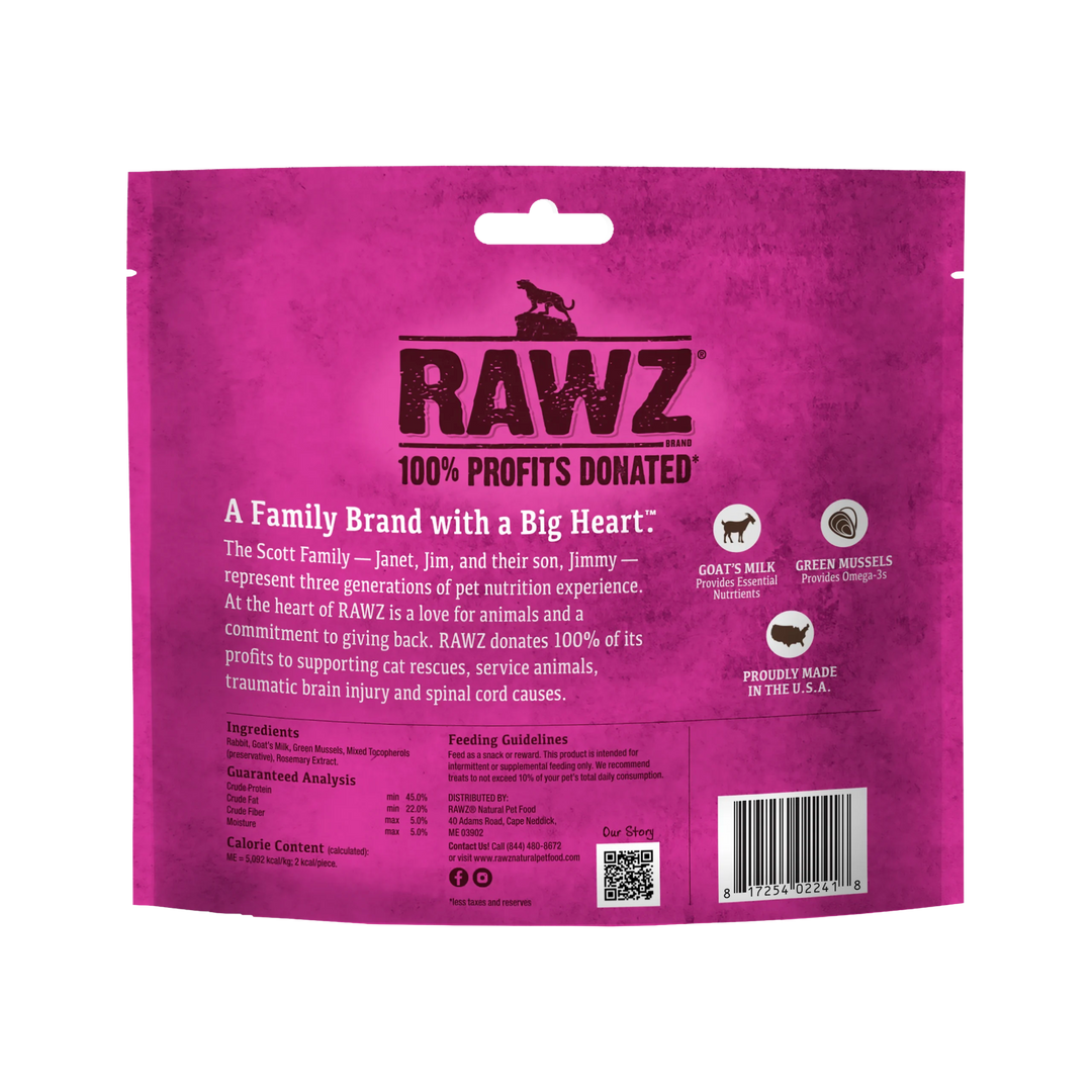 RAWZ Raw Freeze Dried Rabbit, Goat’s Milk, & Green Mussels