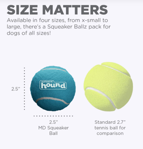 Squeaker Ballz Squeaky Tennis Balls