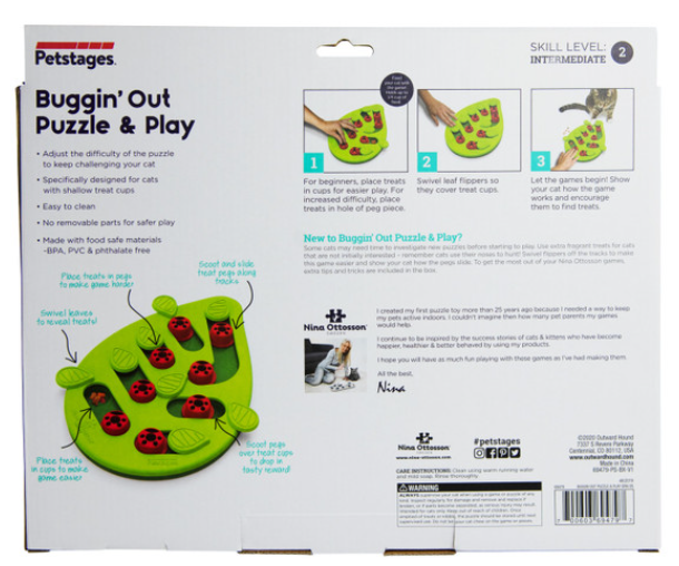 Catstages Buggin' Out Puzzle & Play - Interactive Cat Treat Puzzle