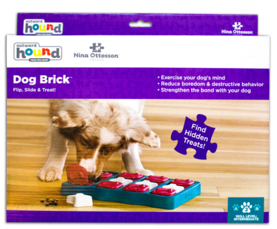 Dog Brick Interactive Treat Puzzle Dog Toy