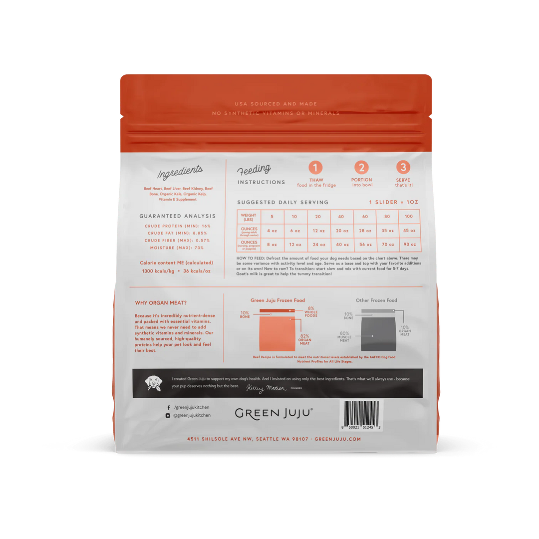 Green Juju Frozen Raw Food for Dogs