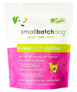 TurkeyBatch Frozen Raw Patties for Dogs