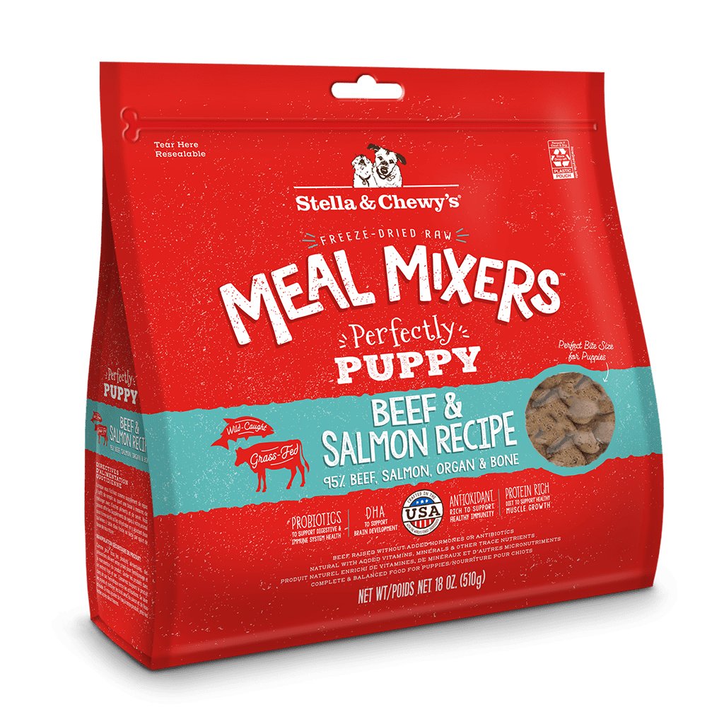 Freeze-Dried Raw Meal Mixers for Dogs -  Perfectly Puppy Beef & Salmon (18 oz)