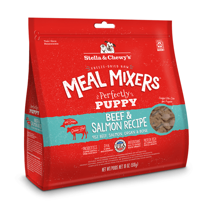 Freeze-Dried Raw Meal Mixers for Dogs -  Perfectly Puppy Beef & Salmon (18 oz)