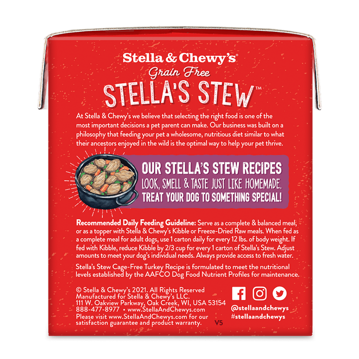 Grain-Free Stella's Stew - Cage-Free Turkey Recipe - Wet Food for Dogs (11 oz)